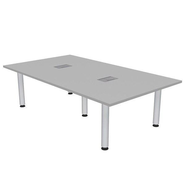 47.25 in W, 84 in L, 29 in H, Engineered Wood Top, Grey